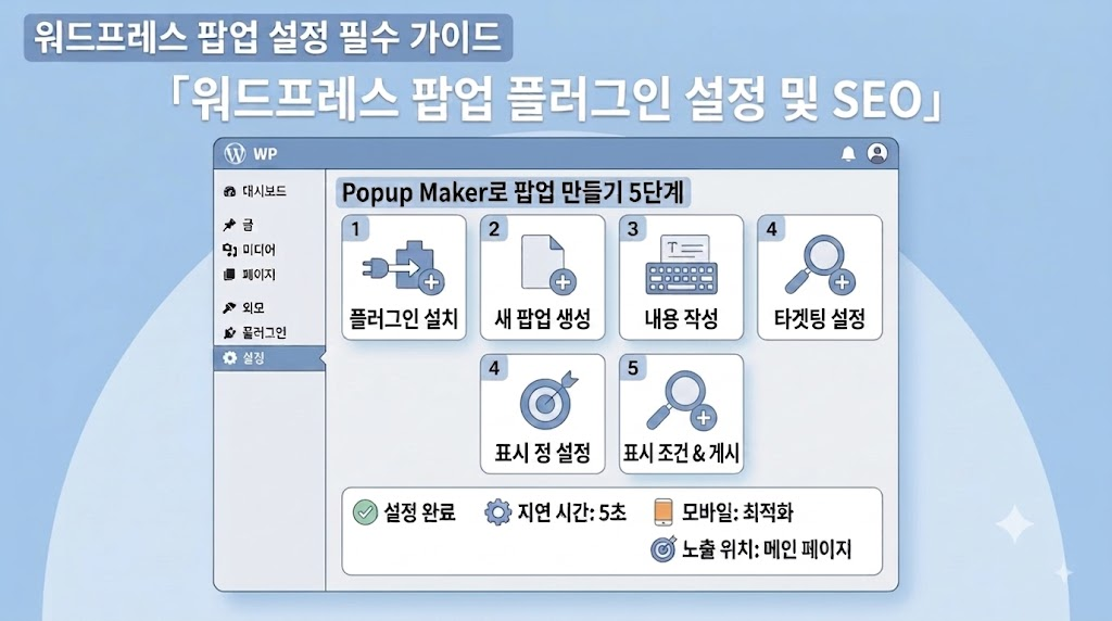 워드프레스 팝업 설정 완벽 가이드