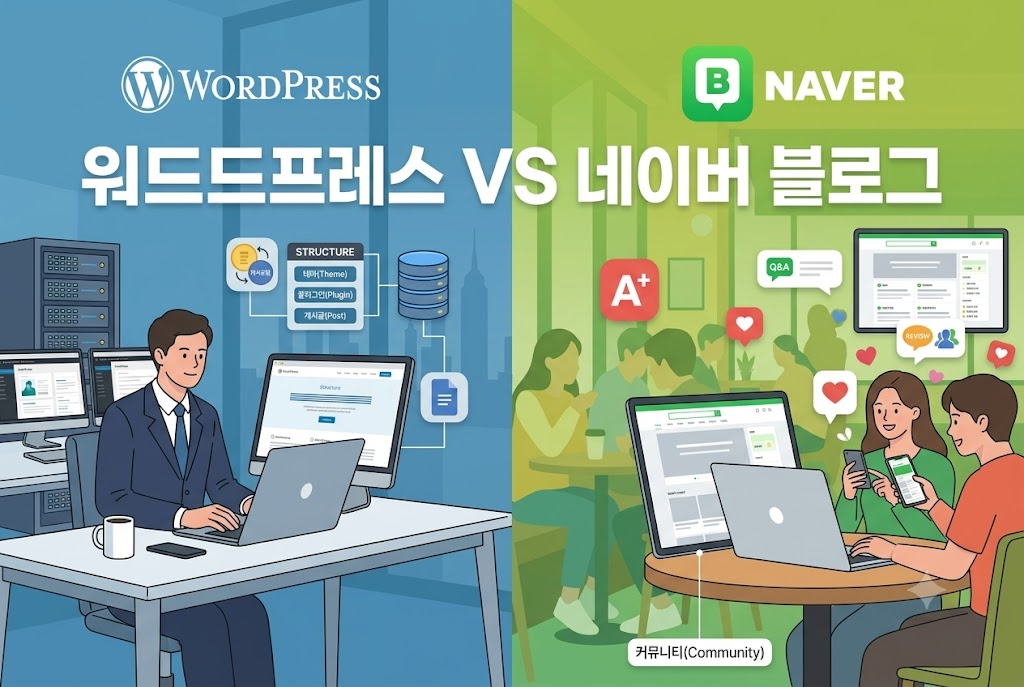 워드프레스와 네이버 블로그, 무엇이 다를까?